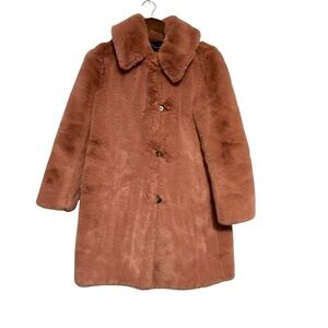 J. Crew Rose Pink Fur Teddy Coat